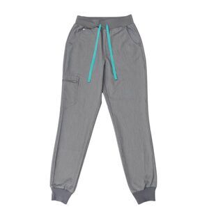 Figs Zamora Jogger Scrub Pants Womens XS Gray Technical Comfortable Uniform Work
